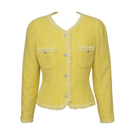 chanel yellow jacket|Chanel jackets vintage.